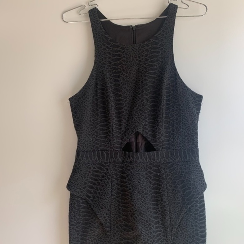 Jay Godfrey Black Snakeskin Mini Dress sz 8 - Picture 3 of 8